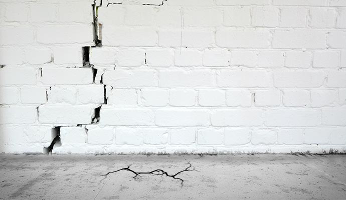 Wall and floor cracks