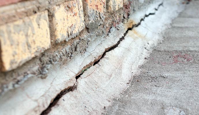 cracked house foundation