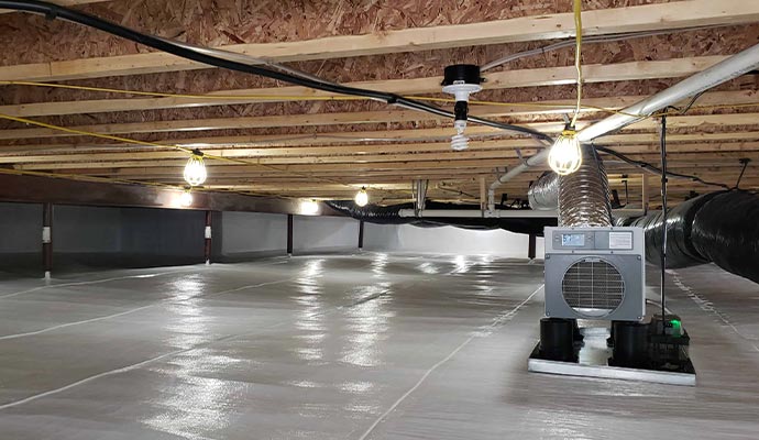 crawl space dehumidification