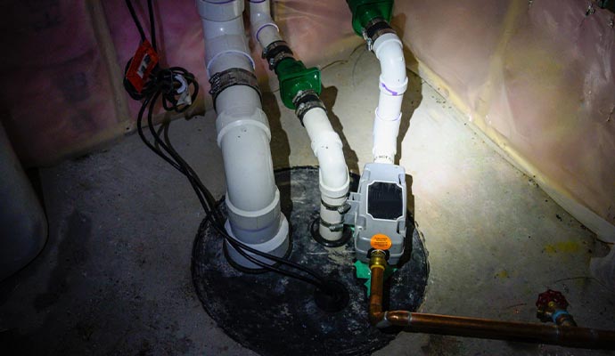 Sump pump installation