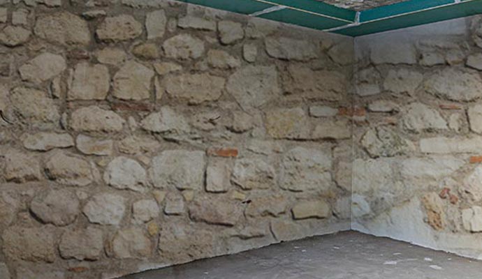 uneven stone basement walls