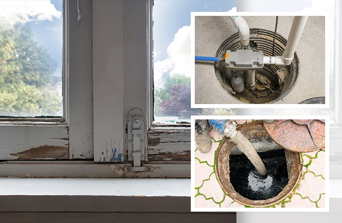 window wells,sump-pump sewer